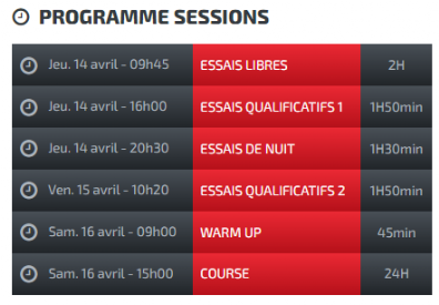 programme 24h moto 2022